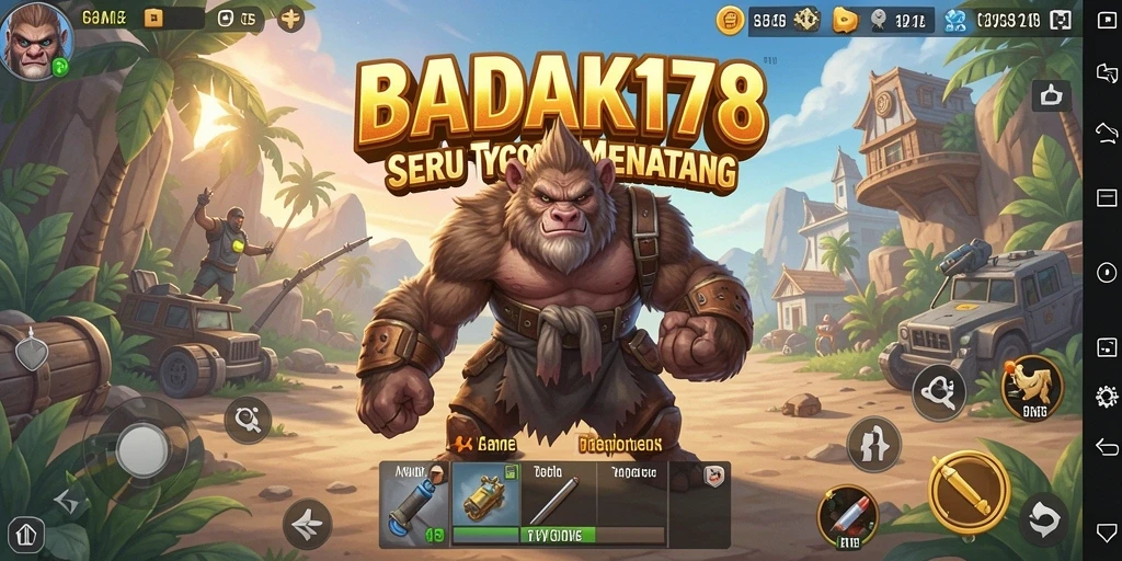 Tampilan gameplay seru dalam BADAK178 yang menggambarkan strategi Tycoon.