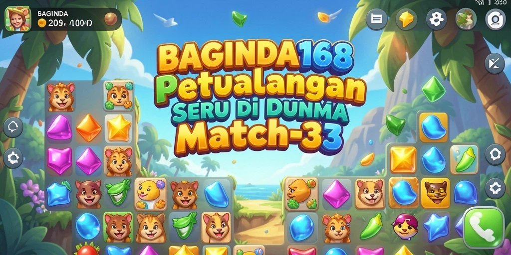 Tampilan gameplay BAGINDA168 yang penuh warna dan menantang.