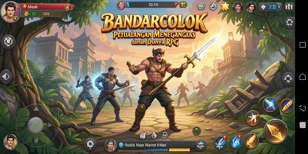 Screenshot menunjukkan aksi pertempuran seru di BANDARCOLOK.