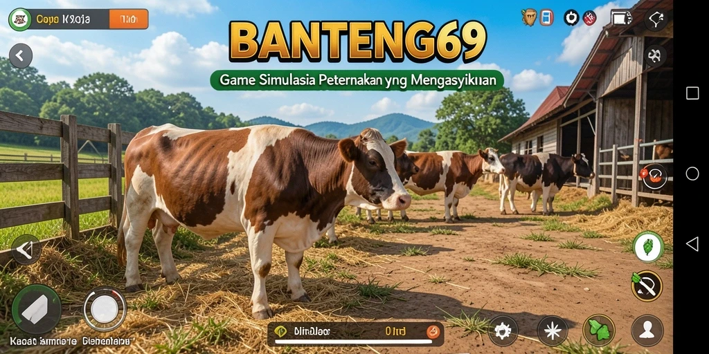 Gameplay BANTENG69 dengan aktivitas peternakan yang seru