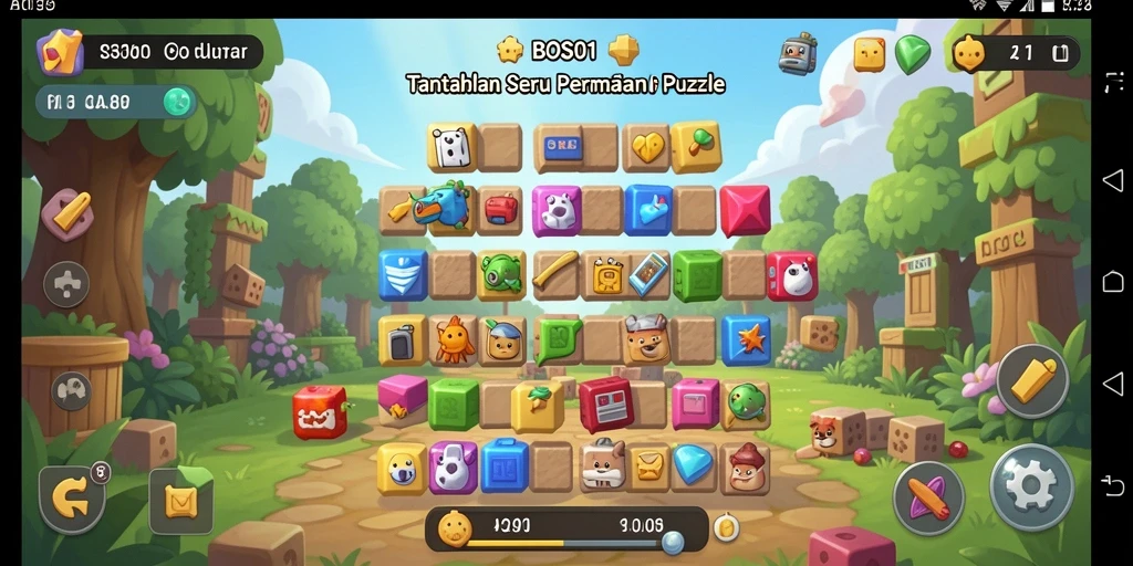 Gameplay seru dalam permainan Puzzle BOS01 yang menantang.
