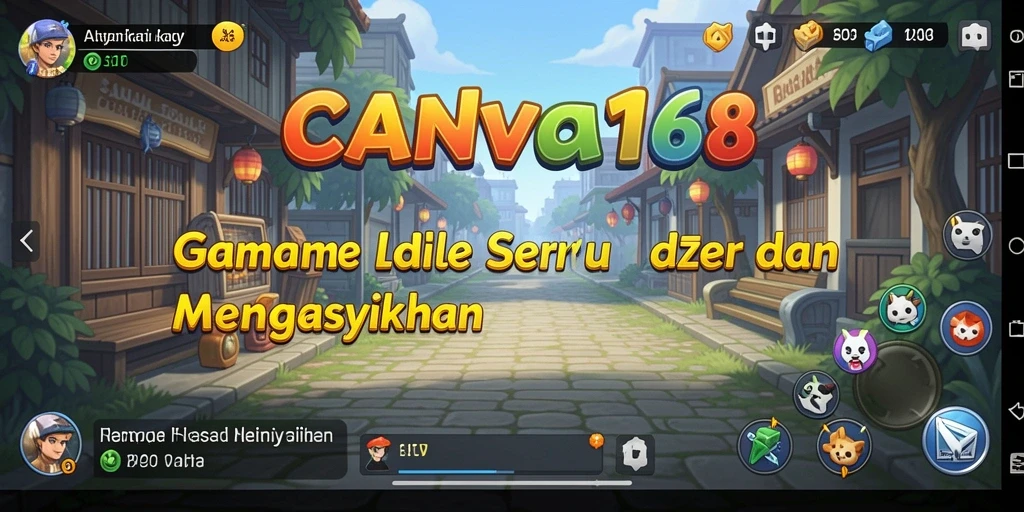 Screenshot gameplay CANVA168 menampilkan aksi Idle yang menegangkan.