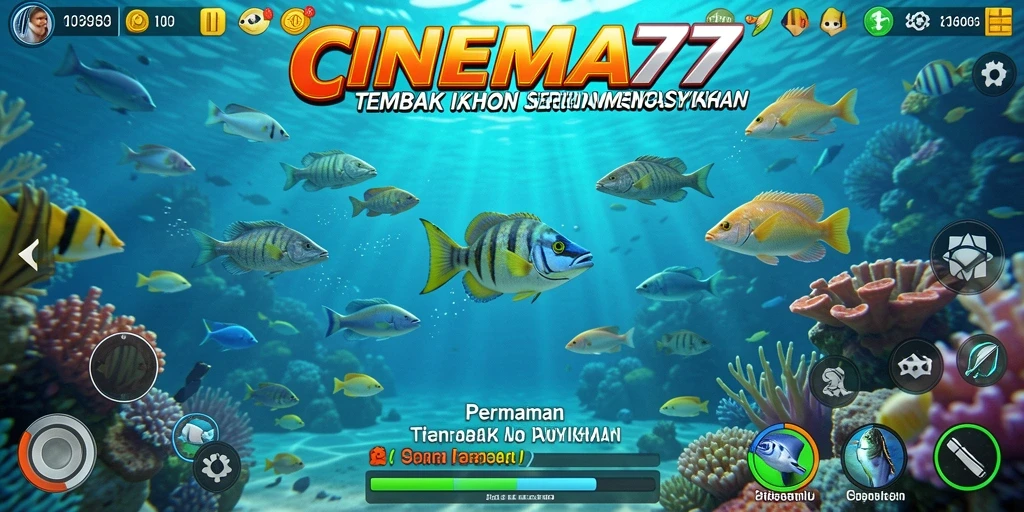 Tangkapan layar utama CINEMA77 menampilkan aksi tembak ikan yang mendebarkan.