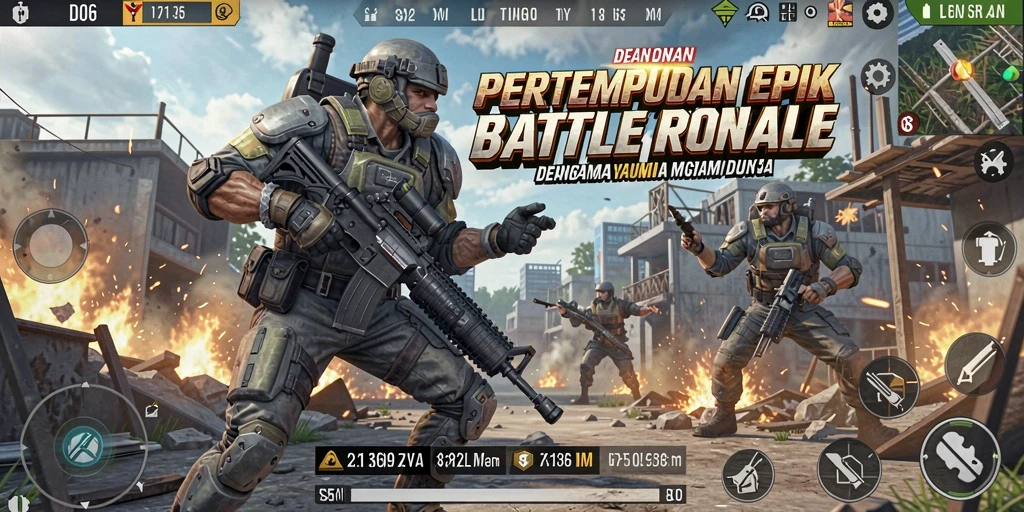 Tangkapan layar menunjukkan aksi mendebarkan dalam D06 Battle Royale.
