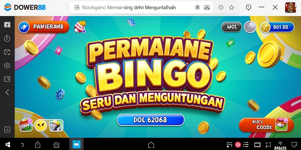 Screenshot utama DOWER88 menampilkan gameplay Bingo yang seru.