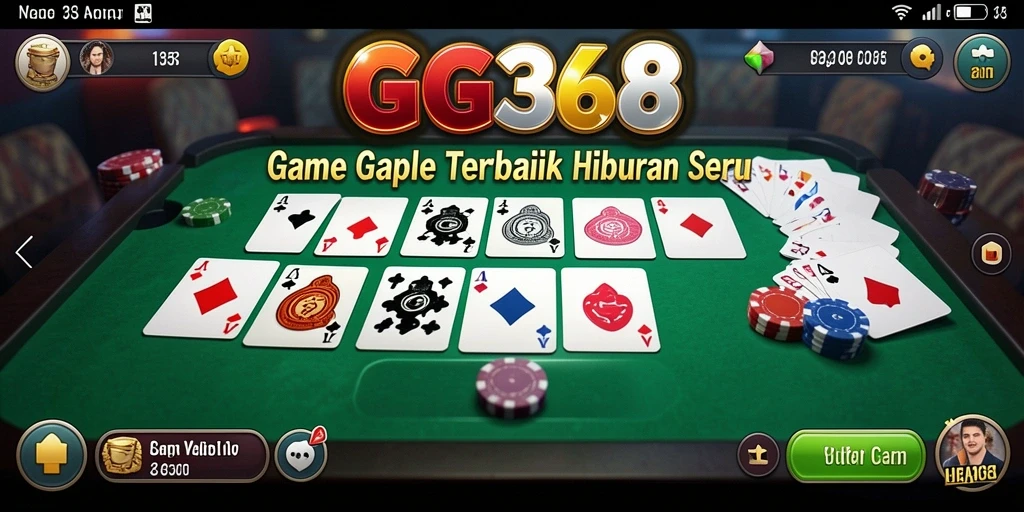 Screenshot gameplay GG368 menampilkan pertarungan seru dalam permainan Gaple.