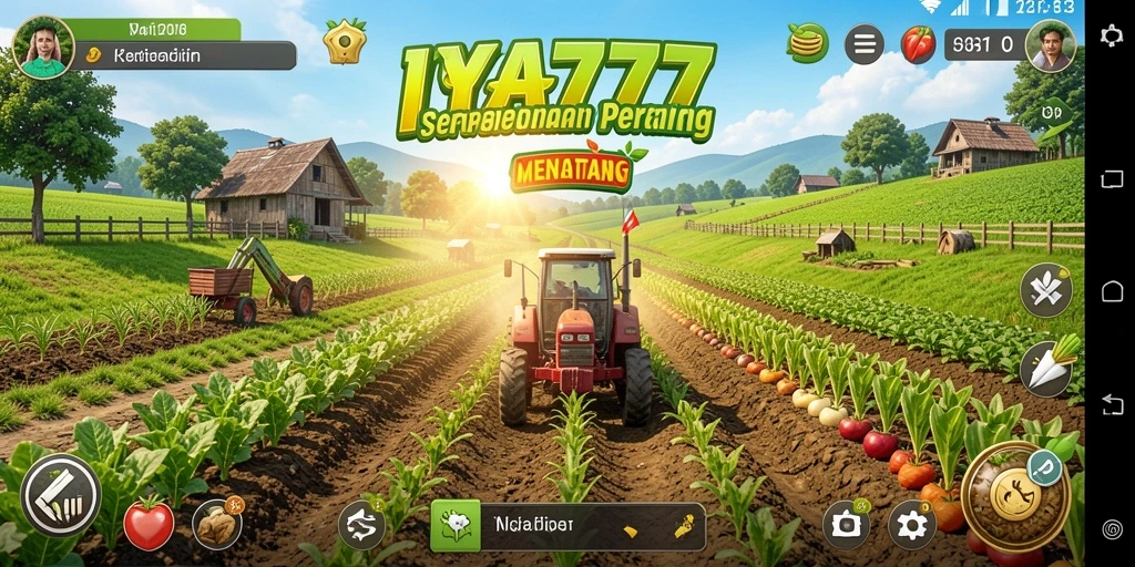 Screenshot permainan menunjukkan aktivitas berkebun seru di IYA777.