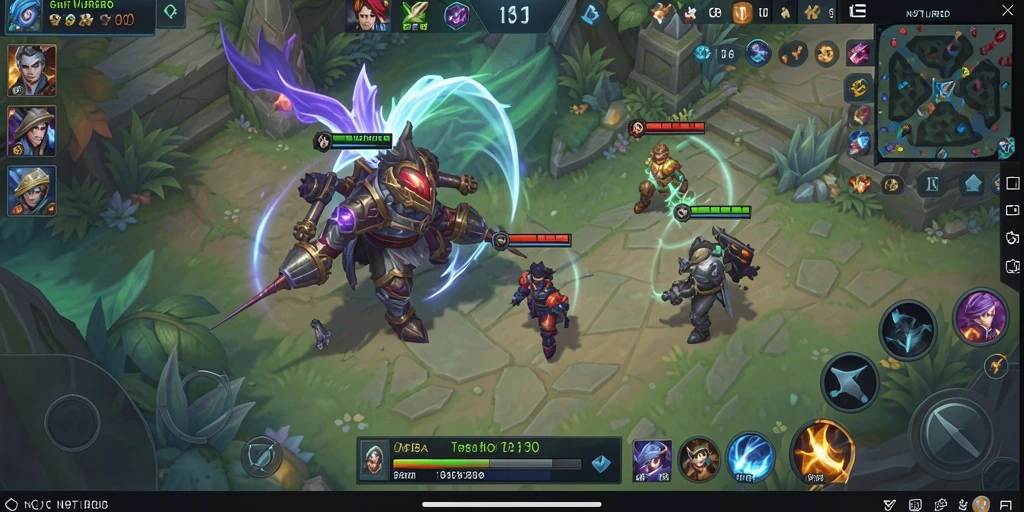 Gameplay seru dan intens di N9TURBO MOBA.