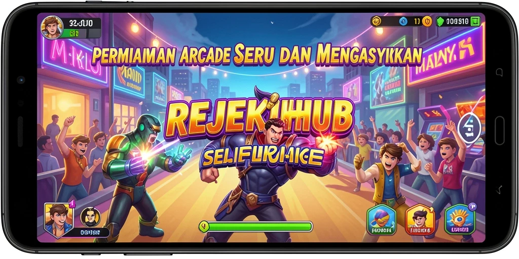 Gameplay seru dan menantang dari REJEKIHUB di layar.