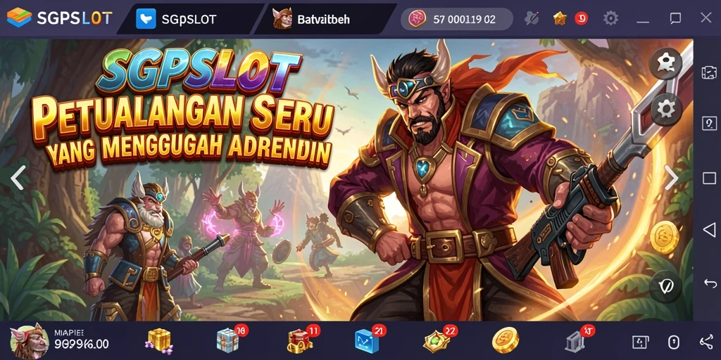 Screenshot utama SGPSLOT menampilkan gameplay inovatif dan petualangan seru.