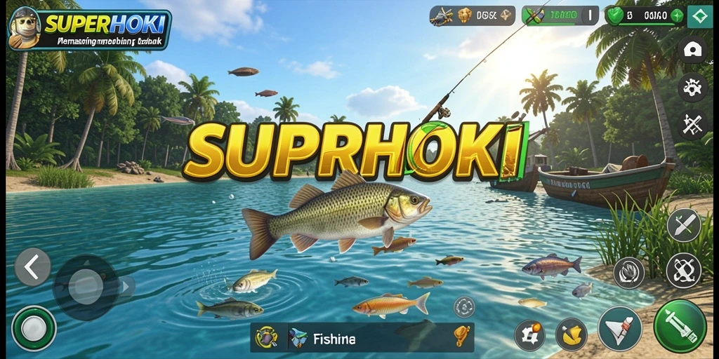 Tangkapan ikan besar dalam permainan SUPERHOKI yang mendebarkan.