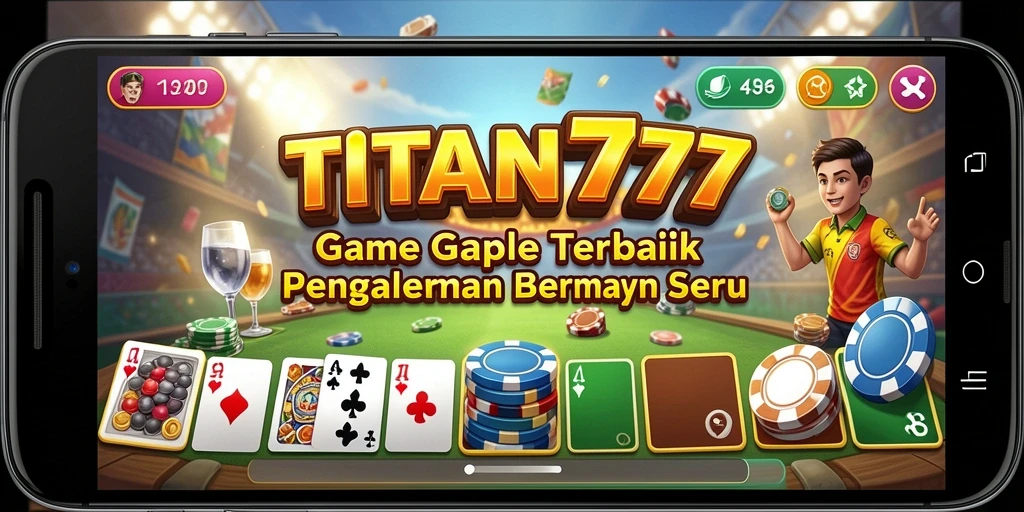 Tampilan gameplay seru di TITAN777 saat bermain Gaple.