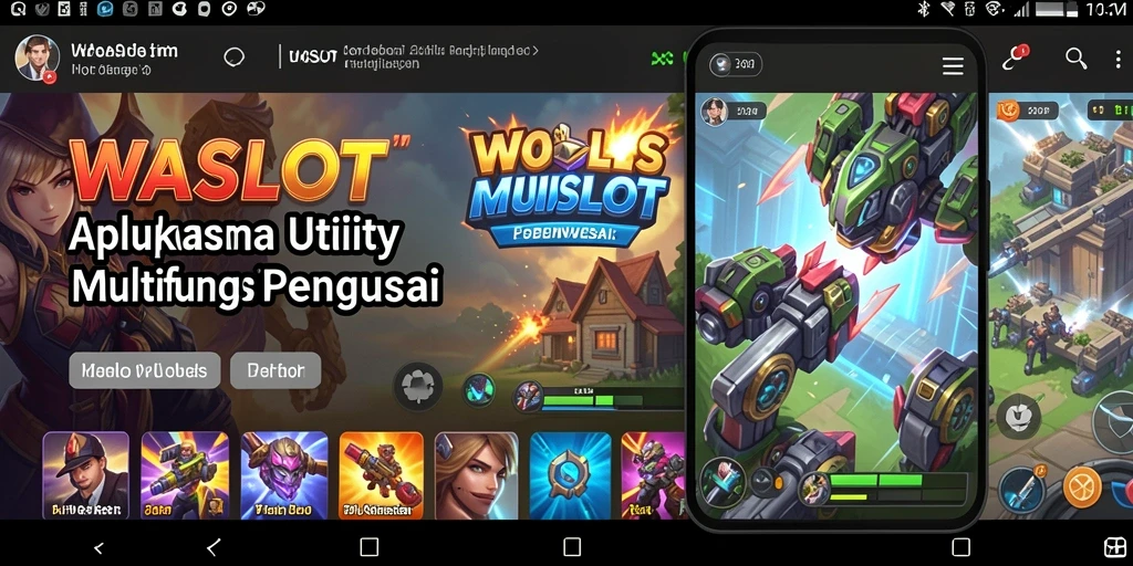 Tampilan utama <strong>WASLOT</strong> yang menunjukkan berbagai alat utilitas dengan antarmuka yang sederhana.