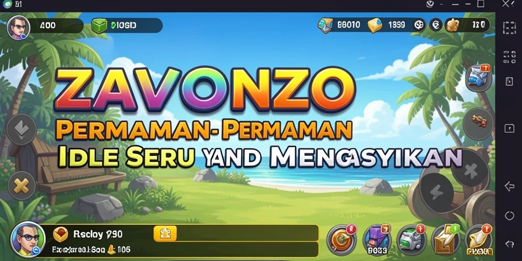 Screenshot gameplay ZAVONZO yang menggambarkan keseruan permainan Idle.